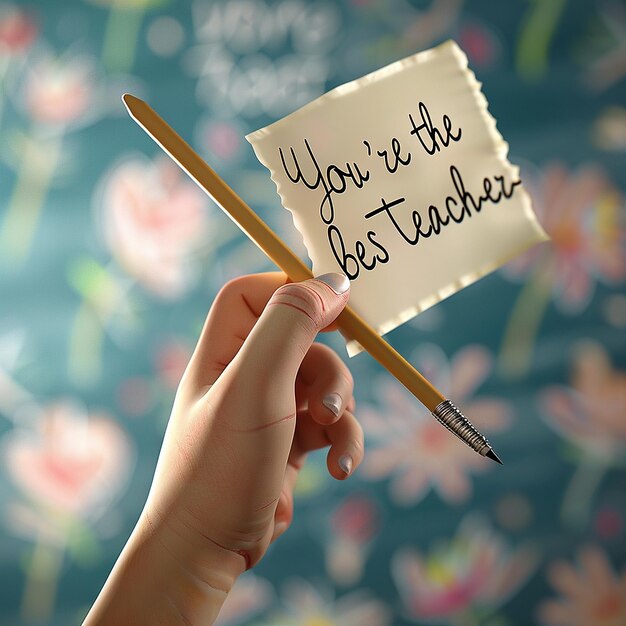 Фото 3d-фотографии детей, пишущих вручную вы - лучший учитель ценности и важность учителей