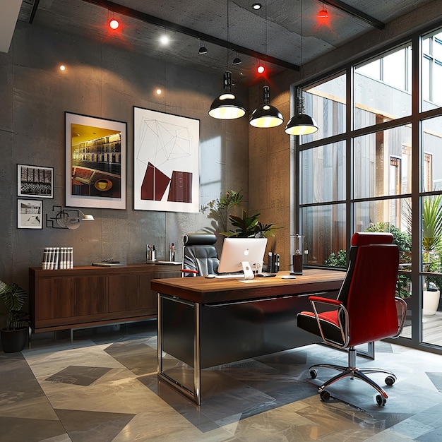 3d rendered photos of office interior ideas luxury calm background