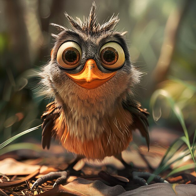 3d rendered photos of Pixar style cartoon style animals