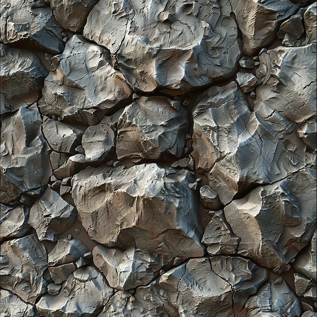 3D レンダリングの岩の構造