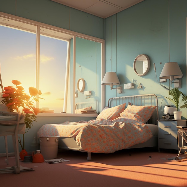 3d rendered photos of slow morning