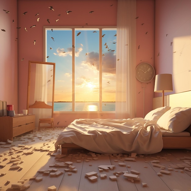 3d rendered photos of slow morning