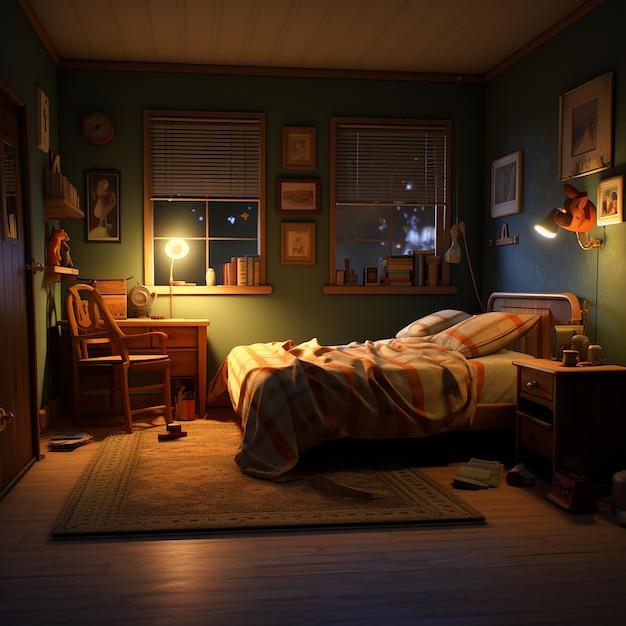 3d rendered photos of slow night