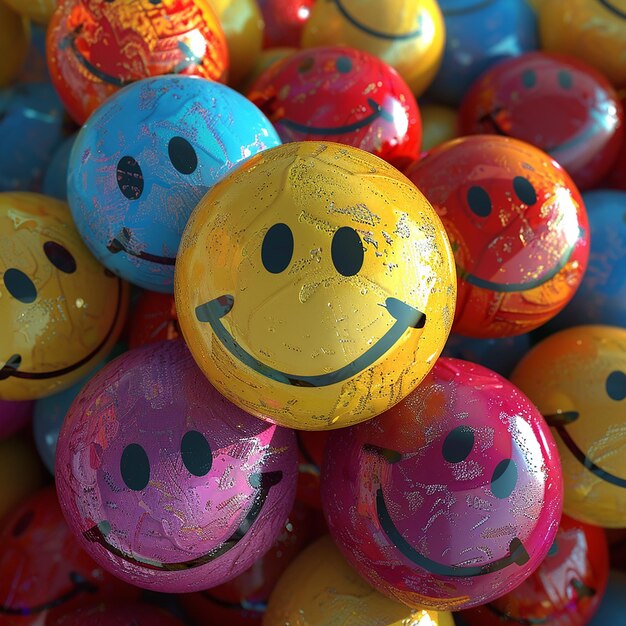 Photo 3d rendered photos of smiley stickers in different styles high resolution hd photos