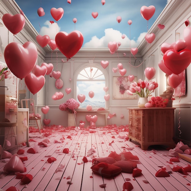 3d rendered photos of valentines day