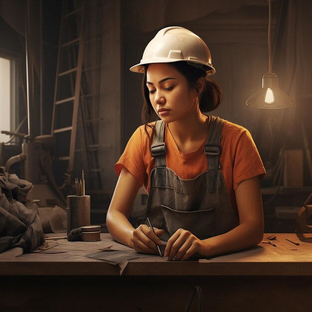 3d rendered photos of working women