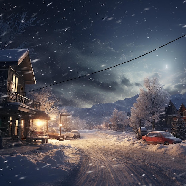 3d rendered pictures of snowfall