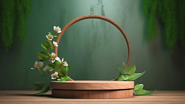 3d rendered podium mockup display for product presentation AIgenerated photo