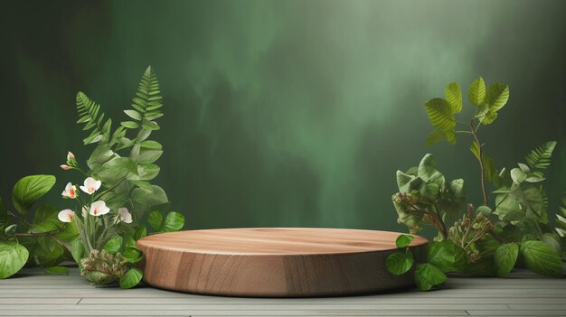 3d rendered podium mockup display for product presentation AIgenerated photo