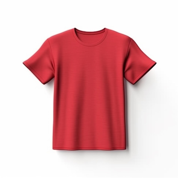 3D rendered Red Tshirt with copy space mockup