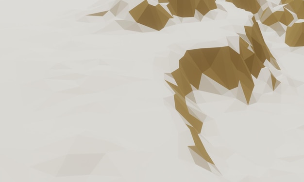 3D rendered rock and snow mountain