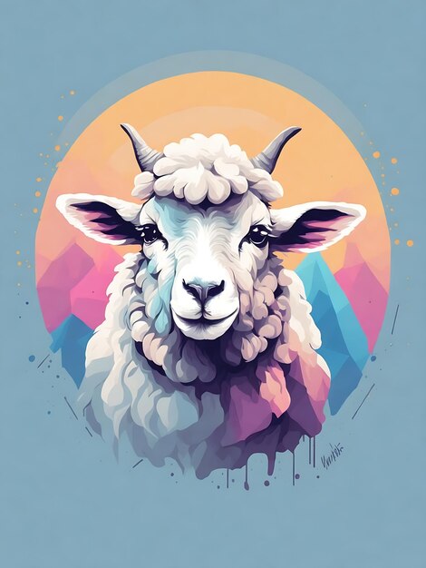 3D rendered sheep illustration