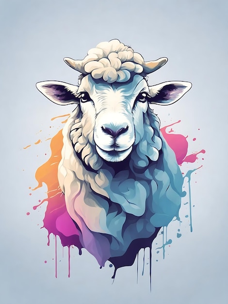 3D rendered sheep illustration