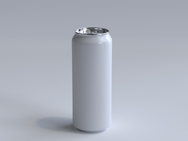 3D Rendered Soda Can Without a Label