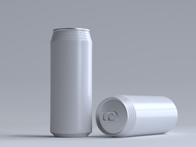 3D Rendered Soda Can Without a Label