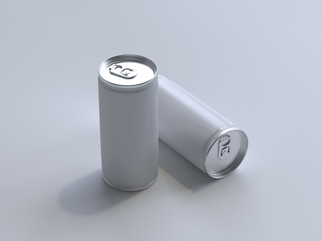 3D Rendered Soda Can Without a Label 