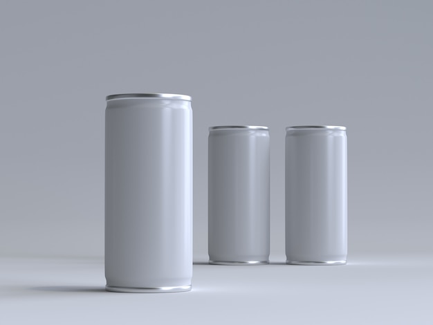 3D Rendered Soda Can Without a Label 