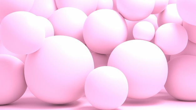 Foto palle rosa morbide renderizzate in 3d