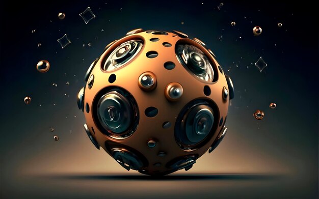 Photo 3d rendered sphere