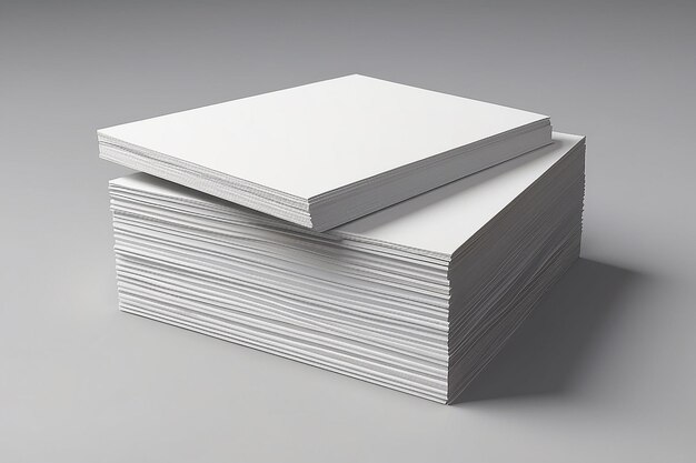 3d rendered stack of blank name cards