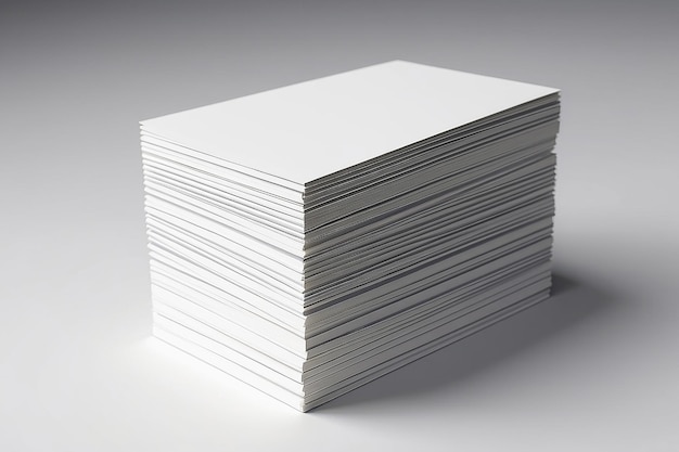 3d rendered stack of blank name cards