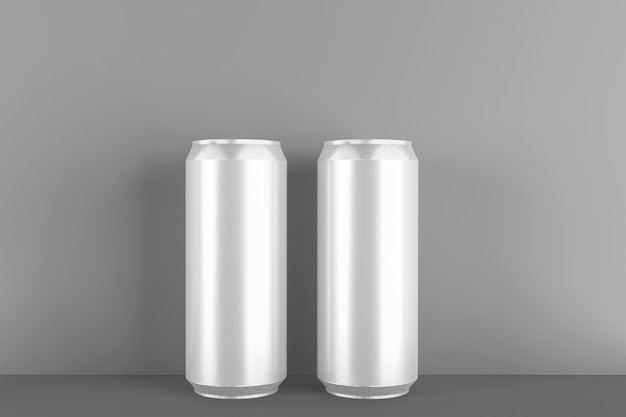 Photo 3d rendered white can for creating mockup