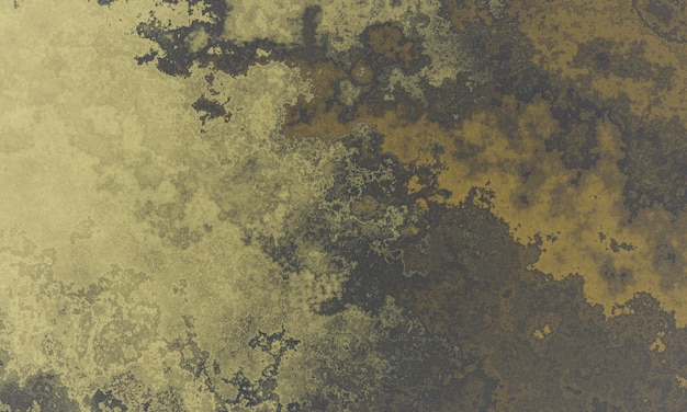 3D rendered yellow and brown dirty wall surface