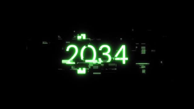 3D レンダリング 2034 テキストのスクリーンエフェクト