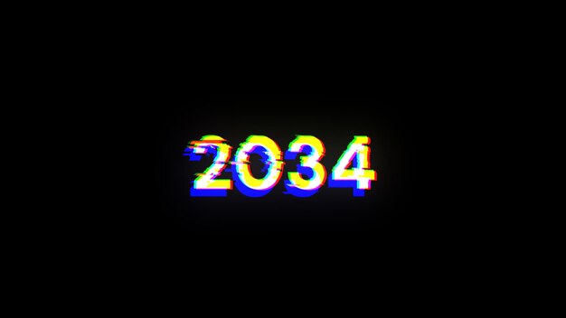 3D レンダリング 2034 テキストのスクリーンエフェクト