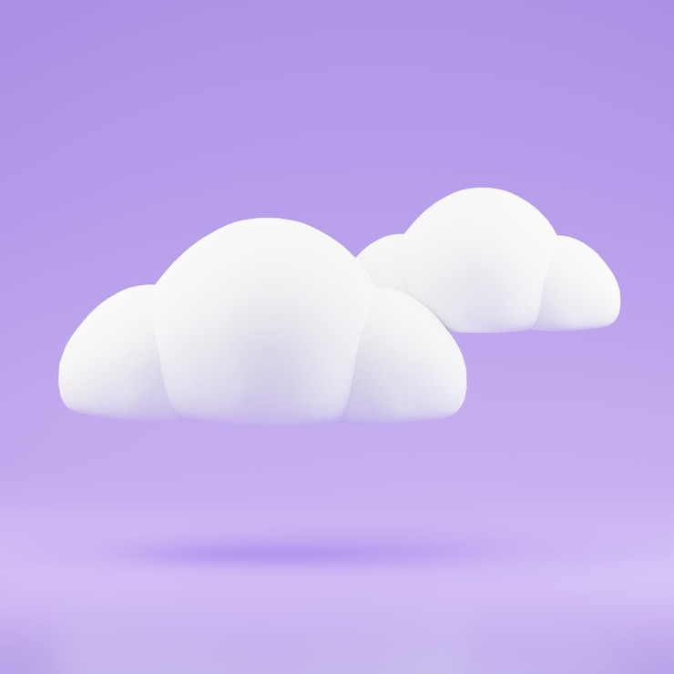 Photo 3d rendering 3d rendering cute cartoon cloud