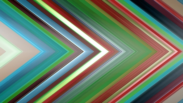 3d rendering of an abstract angular composition consisting of panels and lines
