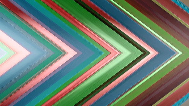 3d rendering of an abstract angular composition consisting of panels and lines
