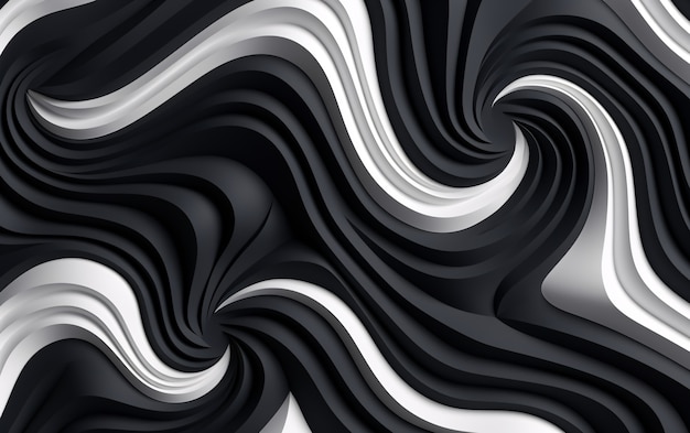 Photo 3d rendering of abstract black and white background