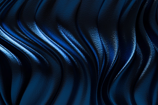 3D Rendering, Abstract blue background luxury cloth or liquid wave or wavy folds of grunge silk texture satin velvet material or luxury background or elegant wallpaper design,blue background