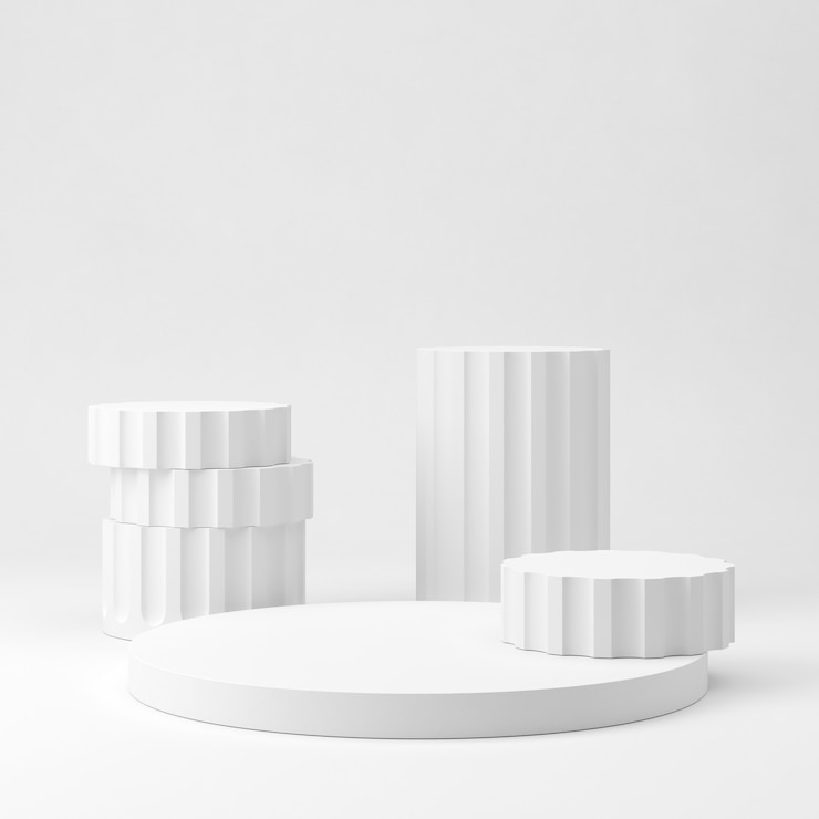 Photo 3d rendering of abstract composition for product presentation