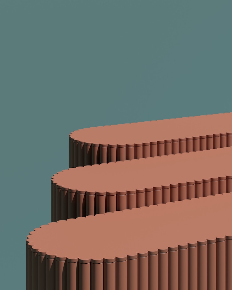 Photo 3d rendering of abstract composition for product presentation