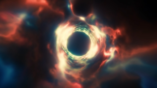 3d rendering of an abstract energy tunnel in space