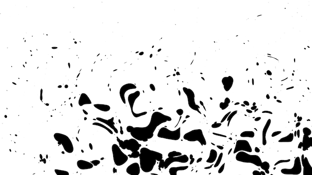 3D rendering of an abstract futuristic black and white composition