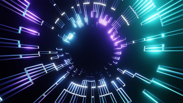 3d Rendering Abstract Futuristic motion graphics high tech background