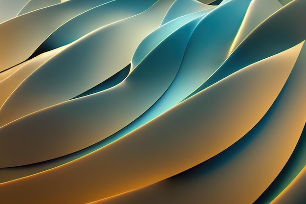 3D rendering abstract line background