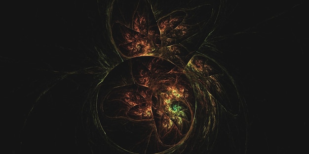 3d rendering abstract multicolor fractal background