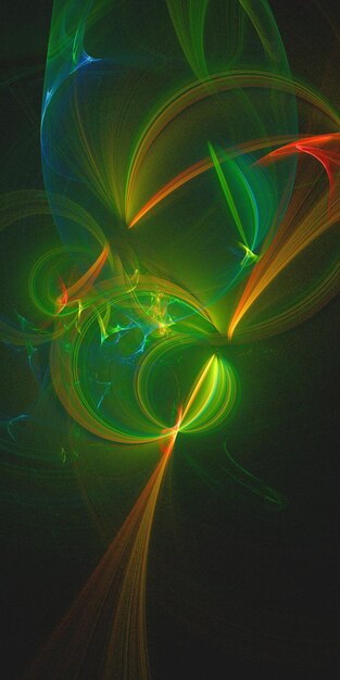 3D rendering abstract multicolor fractal background