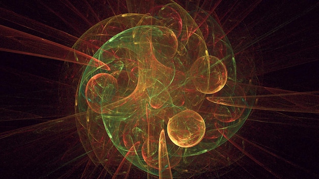 3d rendering abstract multicolor fractal background.