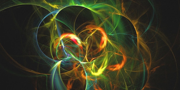 3D rendering abstract multicolor fractal background