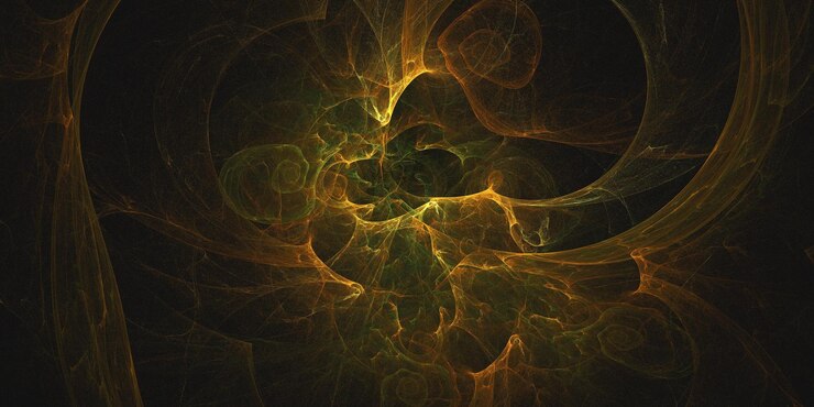 Photo 3d rendering abstract multicolor fractal background