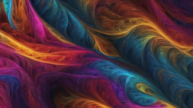 3d rendering abstract multicolor fractal background