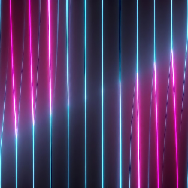 3d rendering abstract neon background with ascending pink and blue glowing lines Fantastic wallpaper