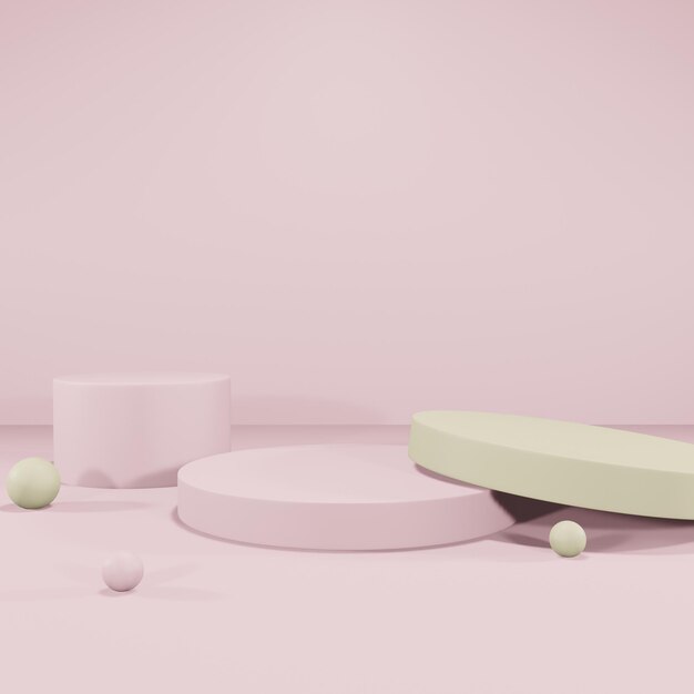 3d rendering abstract platform podium product presentation backdrop background
