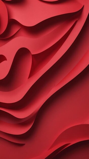 3d rendering abstract red paper cut art background design for website template or presentation temp