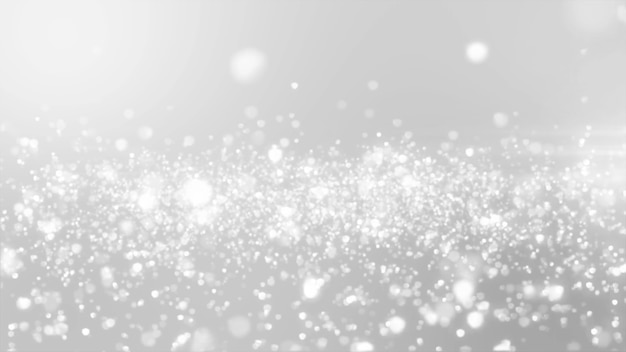 3D rendering of abstract shiny silver background based on particles
